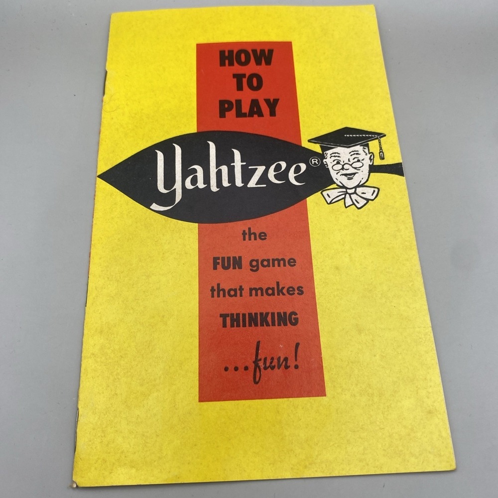 1956 Yahtzee How to Play Replacement Instructions Vintage‎ Board Games